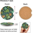 thumbnail image 6 of Coolnut Car Coaster 2 Pack, St. Patrick's Day Clover Absorbent Ceramic Cup Holder Coaster with Fingertip Grip for Car Van Wheels Boats Trucks Home Decor, 6 of 6
