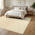 thumbnail image 3 of ODIKA 6'x9' Ultra-Soft Area Rug, Warm Beige Oatmeal Minimalist Design Subtle Tonal Speckles with Crisp Edges Washable, Bare feet friendly, Silk-Touch for Guest Room, Bedroom, 3 of 7