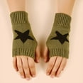 thumbnail image 6 of CUITING Women‘s Star Print Knitted Fingerless Gloves  Y2K Style  Warm & Comfortable  Elastic  Hand Wash or Dry Clean  Nylon Material  Festive Accessory for Ladies, 6 of 6