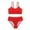 Red, variant on Yuanyu Girl Two-Piece Bikini Swimsuits Kids Tankini Bathing Suit Sport Swimwear