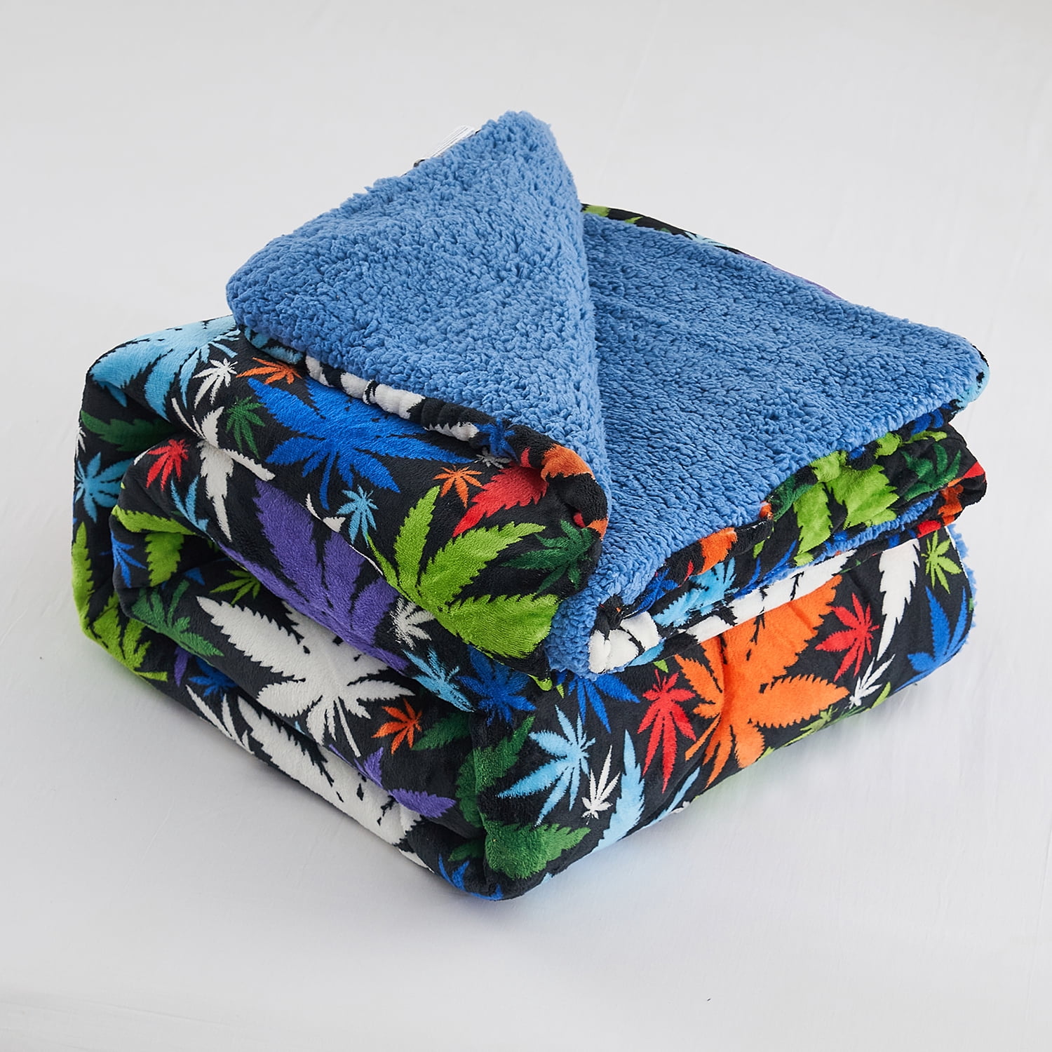 JML Sherpa Fleece Blanket 3-Piece,Soft Reversible Winter Warm Bed Blanket,King,79"x91"