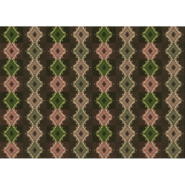 Ahgly Tapis Rectangulaire Lavable en Machine Intérieur Transitionnel Marron, 5 Pieds x 7 Pieds