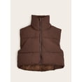 thumbnail image 5 of Lightweight Zip Up Vest Coat, Solid Sleeveless Thermal Vest Coat For Fall & Winter, Women's Clothing, 5 of 5