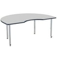 thumbnail image 6 of ECR4Kids 48in x 72in Kidney Everyday T-Mold Adjustable Activity Table Grey/Navy/Silver - Super Leg, 6 of 7