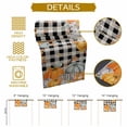 thumbnail image 6 of Burlap Table Runner 70 Inches Long,Orange Pumpkin Fall Maple Leaves Thanksgiving Bird Non-Slip Kitchen Table Runners for Dining Room Everyday Use Party Table Decorations Retro Black Grid, 6 of 9