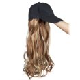 thumbnail image 2 of Baseball Cap with Hair Extensions Wig Hat Hair Extensions Wavy Magic Paste Natural Wig Hair for Women Girls, 2 of 6
