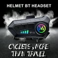 thumbnail image 2 of Y10 Motorcycle BT5.3 Intercom Headset Noise Cancellation Compatible with a, 2 of 8