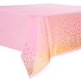 thumbnail image 2 of de de 54 x 108 pulgadas con estampado dorado brillante para fiestas, bodas y decoración diaria. Rosado, 2 of 6