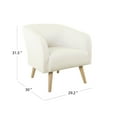 thumbnail image 2 of HomePop Sherpa Modern Wood and Fabric Accent Chair in Cream Finish, 2 of 5
