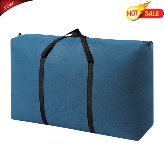 Qocolcyl Christmas Tree Storage Bag, Large Capacity 35 x 23 x 11 Inch Heavy‑Duty Storage Tote, Dual Zipper & Reinforced Carry Handles for Artificial Christmas Tree, Xmas Decor & Tree Skirt(150L,Blue)