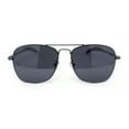thumbnail image 2 of Mens Classic Rectangle Officer Air Force Pilot Metal Sunglasses Gunmetal - Black, 2 of 4
