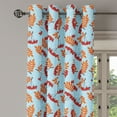 thumbnail image 3 of Ambesonne Rowan Grommet Curtain, Dried Leaf Bunch of Berry, 50" x 63", Pale Blue Red Orange, 3 of 6