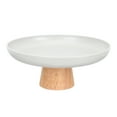 thumbnail image 1 of Footed Cake Tray Wood Cake Holder Food Foretaste Plate Footed Display Plate, 1 of 8