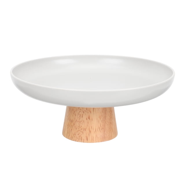 Footed Cake Tray Wood Cake Holder Food Foretaste Plate Footed Display Plate
