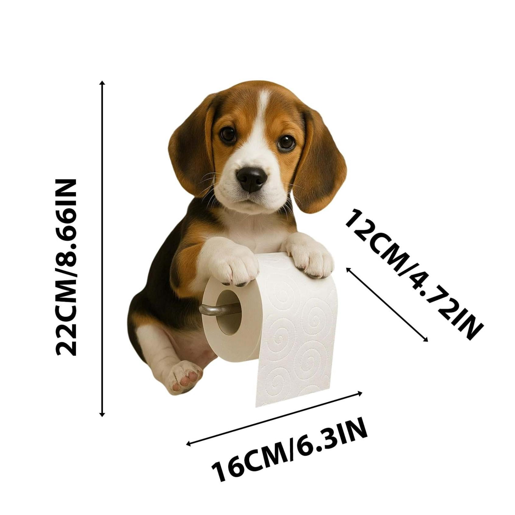2025 New Dogs Toilet Roll Holder Series,Super Realistic Puppies Eyes On You Tissue Rack,3D Resin Cute Dog Towel Rack,Wall Mouted Toilets Paper Storage Dispenser for Home Bathroom Kitchen,Beagle