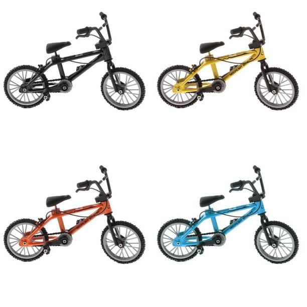 4 Piezas Mini Gadget De Escritorio BMX Modelo Finger Board Bike Toy Set 1:24
