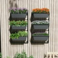 thumbnail image 3 of Vertical Raised Garden Bed, Hanging & Wall-Mounted Planter Garden Boxes, Adjustable Shelf & Detachable Hooks, 3-Tier Railing Raised Beds for Flower Strawberry Vegetable, 3 of 9
