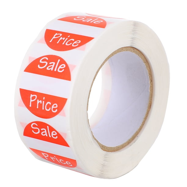 rollo de pegatinas de venta, etiquetas de precio, calcomanías para exhibir precios, calcomanías de precio de productos