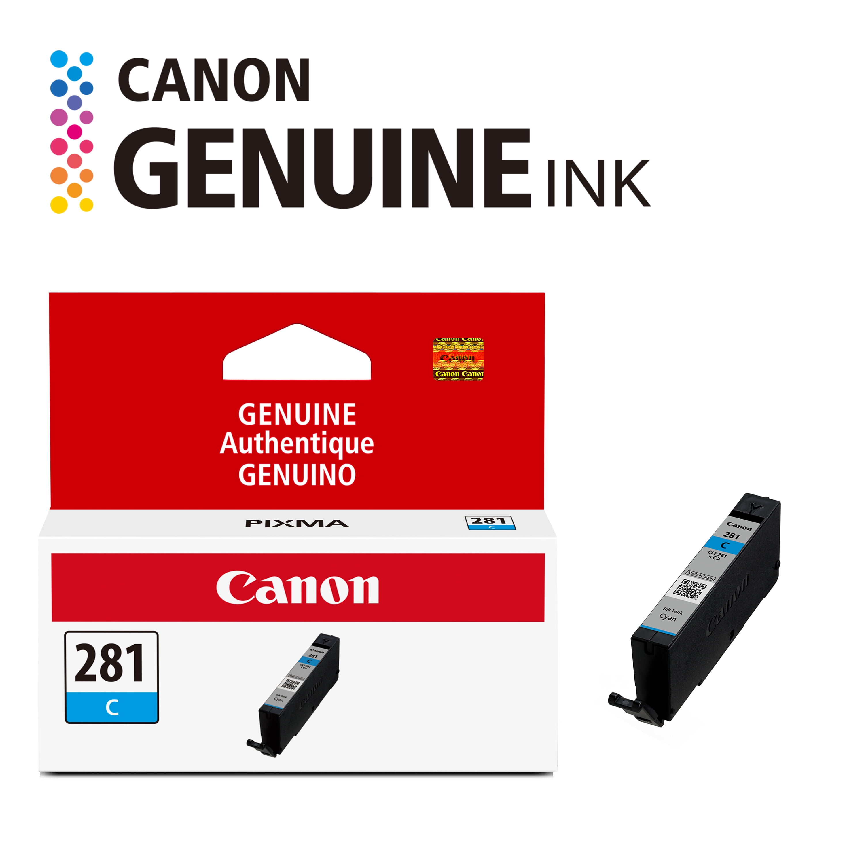 (4 pack) Canon CLI-281 C Cyan Ink Cartridge