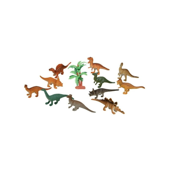 Lot 12 Assorted 2" Jurassic Prehistoric Dinosaur PVC Figurines Decorations