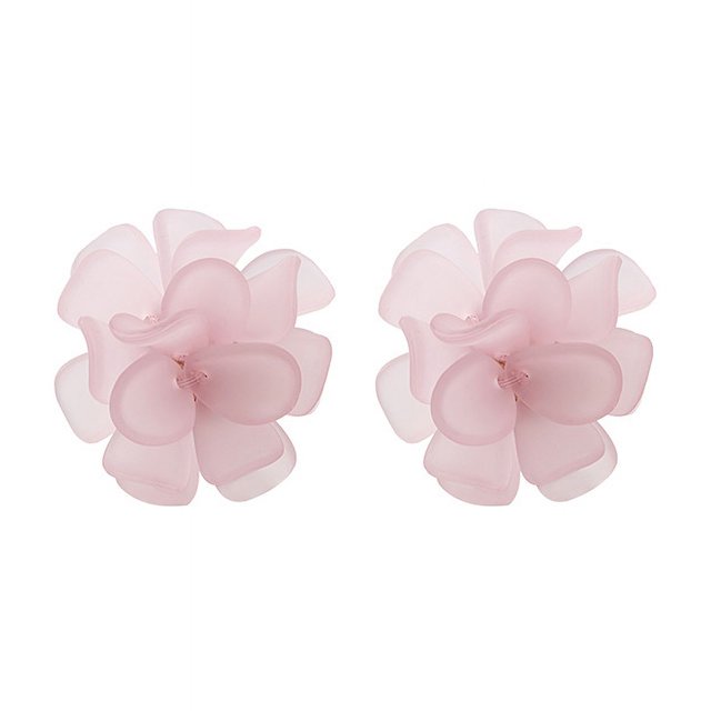 Pendientes de flores de primavera y verano con aguja de plata 925, superventas en Internet, pendientes transparentes esmerilados de hadas