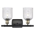 thumbnail image 2 of 516-2W-BAB-G559-5SDY Innovations Lighting Bridal Veil - 2 Light Bath Vanity-10 Inch Tall and 15 Inch Wide-Black Antique Brass Finish-Seedy Glass Color, 2 of 2