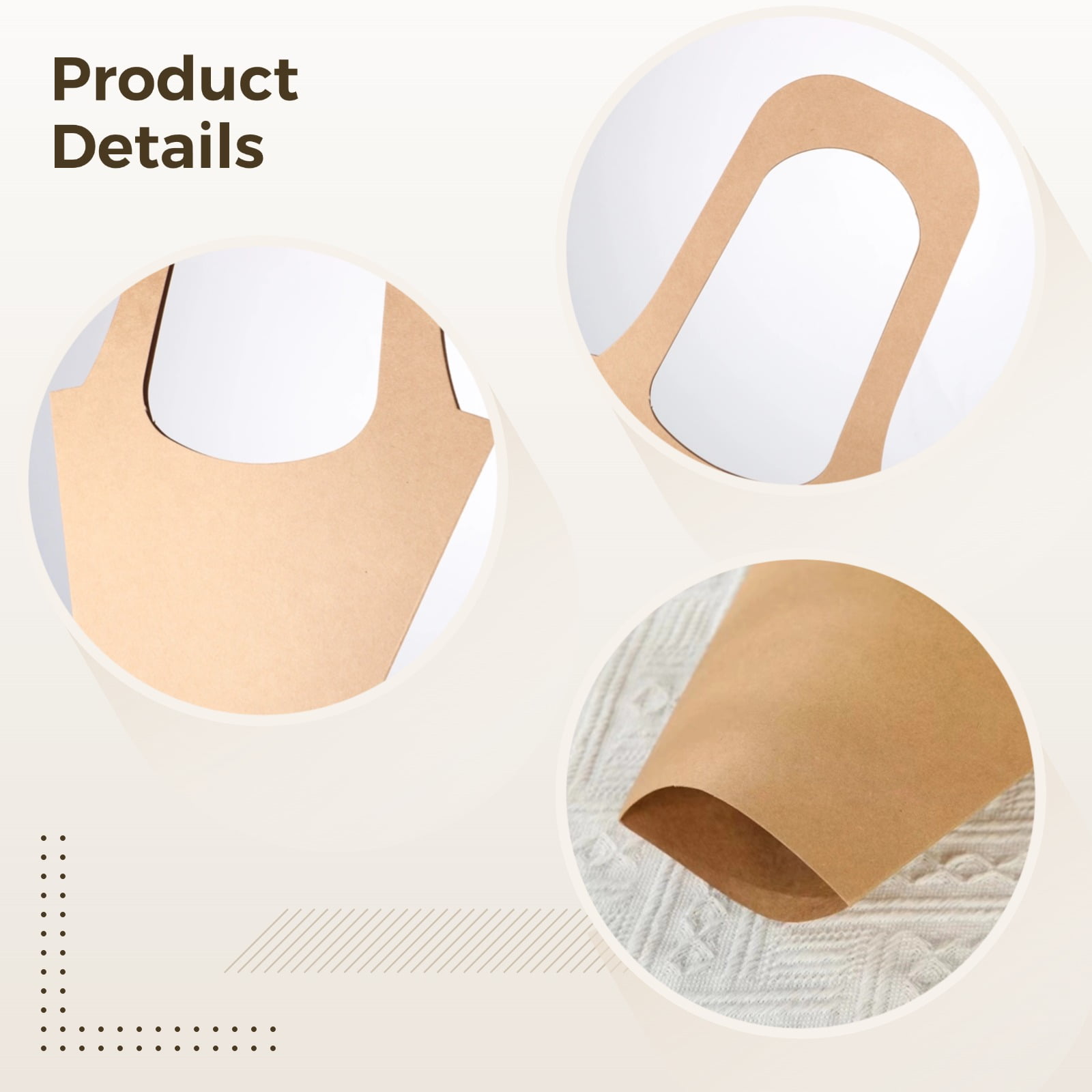 50 Pack Kraft Paper Flower Bouquet Bags - Flower Present Bags with Sturdy Handles - Brown Gift Wrapping Bags for Fresh Flowers, Plants & Gifts