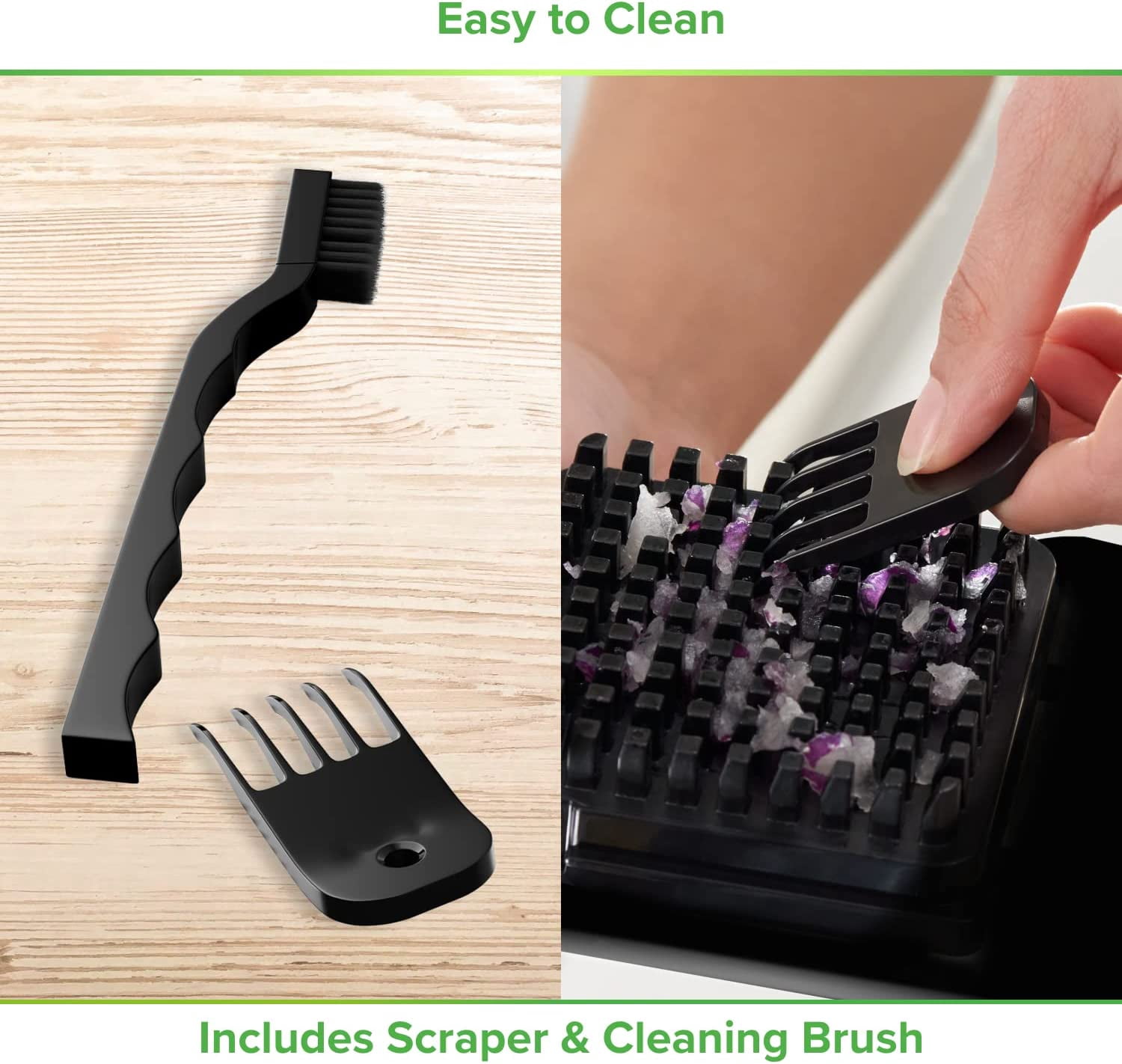 Prep Naturals 4 in 1 Vegetable Chopper, Veggie Chopper, Vegetable Cutter, Food Chopper & Onion Chopper - Chopper With Container Black