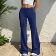 thumbnail image 5 of Women's Mid Rise Slim Flare Pant Soft&nbsp; Drawstring Tie Casual Lounge Yoga Pants, 5 of 6
