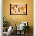 thumbnail image 4 of Vintage World Map Wall Art Canvas Abstract Map Art Watercolor Map Decor Mordern Design Framed Canvas Art For Bedroom Livingroom Office, 4 of 7