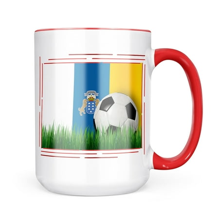 

Neonblond Soccer Team Flag Canary Islands region Spain Mug gift for Coffee Tea lovers