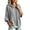 Gray, variant on Women Drawstring Hooded 3/4 Sleeve Knit Sweater Oversized Loose Ribbed Hem Casual Pullover Top Pink M Fashion