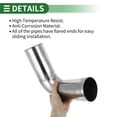 thumbnail image 5 of 90 Degree Mandrel Exhaust Tube Car Exhaust Pipe Mandrel Bend DIY Custom Tubing Pipe 3.15" OD 7.87" Leg Length 304 Stainless Steel Silver Tone, 5 of 7
