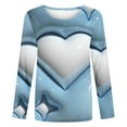 thumbnail image 4 of Jusqu'à -50%! Aqestyerly T-Shirt Imprimé Loose Mode pour Femmes Manches 3/4 Blouse Col Rond Tops Décontractés, 4 of 5