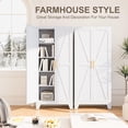 thumbnail image 4 of 71" Tall Metal Storage Cabinet with Drawer and Adjustable Shelves,Farmhouse Kitchen Pantry Storage Cabinet with Doors,Large Wide Cabinets for Craft Room,Office,Dining Room,Bathroom(Black), 4 of 9