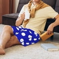 thumbnail image 2 of Daiia Blue And White Polka Dot Mens Woven Stretch Pajama Short,Short Pajama Pants-X-Large, 2 of 7