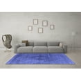 thumbnail image 3 of Ahgly Company Machine Washable Indoor Square Oriental Blue Industrial Area Rugs, 8' Square, 3 of 4