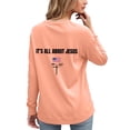 thumbnail image 3 of Womens Freedom Sweatshirt Classic Letter Printed Crewneck Long Sleeve Patriotic Pullover Athletic Top Stylish Casual Comfort Fit Daily Wear, 3 of 6