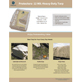 thumbnail image 7 of Protectera Heavy Duty Waterproof Tarp - 12 mil Thick - 12 feet by 16 feet - Neutral Tan Color, 7 of 7