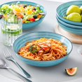 thumbnail image 6 of Bonita Pasta Bowls Set of 6, 50oz Large Salad Bowls for Kitchen, Stoneware Serving Bowls Dishwasher & Microwave Safe, Blue Bowl Set, 6 of 7