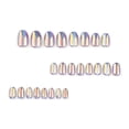 thumbnail image 4 of FCOGIN Medium Round, 24 Pieces, Shiny, Opal, Colorful, Acrylic False Nail, Press on Nail, 4 of 6