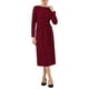 thumbnail image 1 of VESTIDO LARGO DE MANGA DE PENCIL DE KNEE LENGTH DE INSPIRE CHIC PARA MUJERES, CON CINTURA CON LAZO, PARA IGLESIA Y TRABAJO, VESTIDOS SHEATH M ROJO OSCURO, 1 of 5