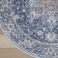 thumbnail image 5 of Nicole Curtis Machine Washable Series 1 4' x Round Ivory Navy Vintage Indoor Rug, 5 of 9