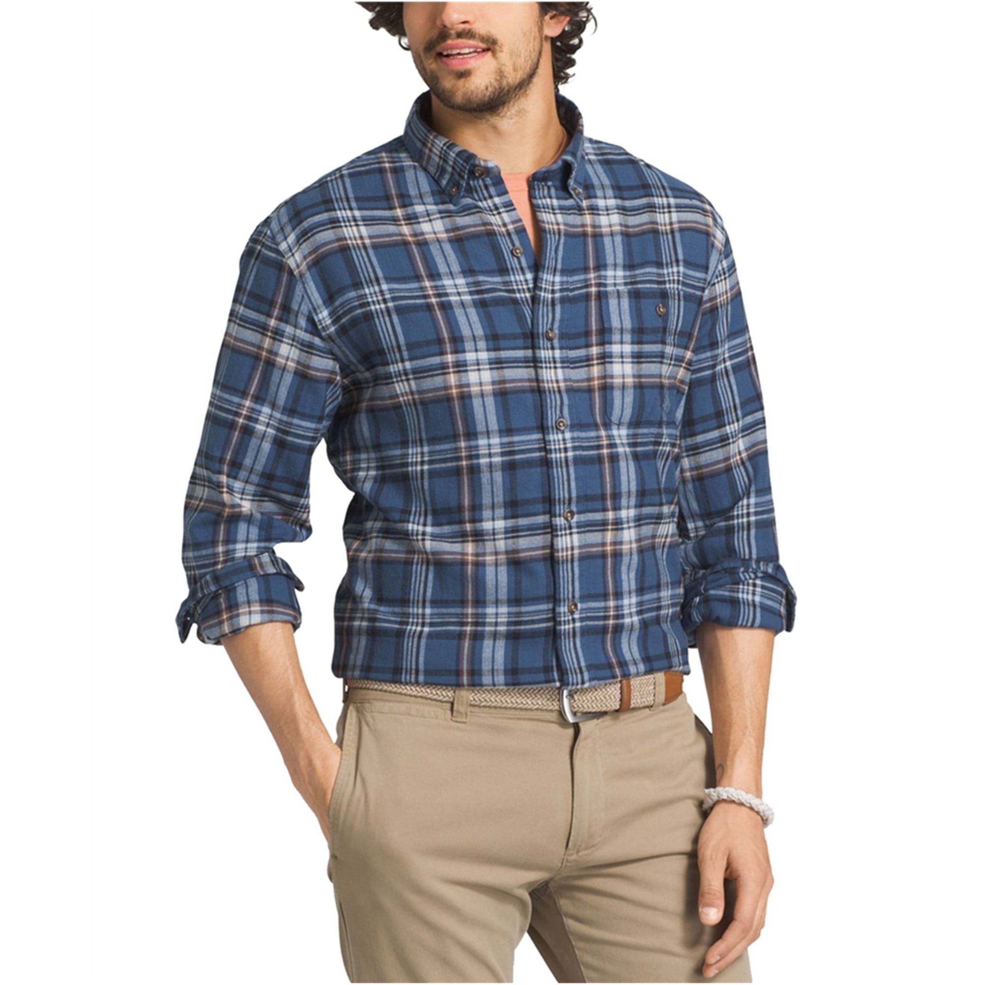 co. mens plaid flannel button up shirt 
