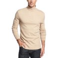 thumbnail image 1 of John Ashford - Camiseta básica con cuello simulado para hombre, color marrón, talla mediana, 1 of 1