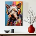 thumbnail image 3 of Berger Picard Wall Art - Funny Dog Canvas Canvas for Kids' Room 11x17inch - Colorful Puppy with Earphone Pictures Framed Ready to Hang, 3 of 4