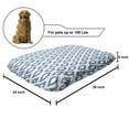 thumbnail image 2 of Ikat Pet Bed, Oval and Double-S Ogee Vertical Pattern Old Japanese Kimono Motifs, Chew Resistant Pad for Dogs and Cats Cushion with Removable Cover, 24" x 39", Blue Eggshell White, by Ambesonne, 2 of 4