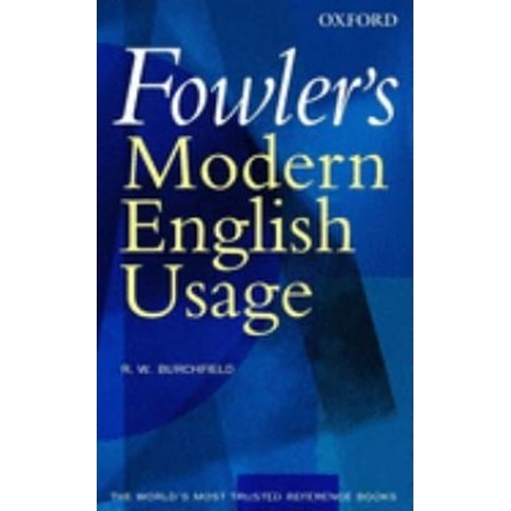 Pre-Owned Fowler's Modern English Usage, 9780198610212, 0198610211, Hardcover, Revised edition