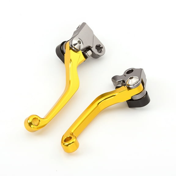 FXCNC CNC Aluminum Dirt Bike Pivot Brake Clutch Lever Set Compatible with KX125 2006-2008,KX250 2005-2008,KX250F 2005-2012,KX450F 2006-2012, for RMZ250 2005-2006
