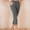 Gray, variant on Drovellove Women's Plus Size Casual Slim Fit Capri Pants with Pockets – High Waisted Elastic Waist Sash Detail for Work or Outdoor Activities